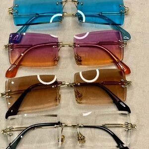 CLEAR Frameless Dainty Glasses.